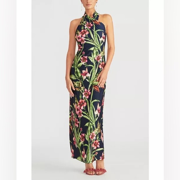 Rachel Roy Floral Print Halter Dress - Picture 1 of 11